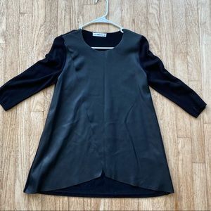 Zara knit shirt with leather crossover front!